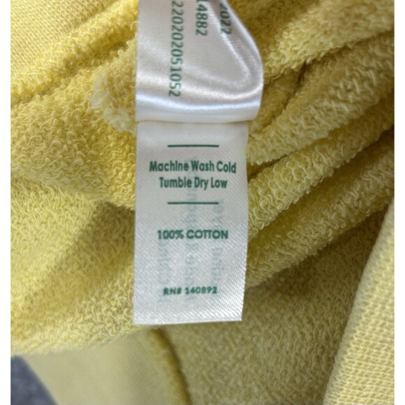 Marine Layer Distressed Sweatshirt Sweater Womens M Yellow Terry Cotton Crewneck - Picture 11 of 11
